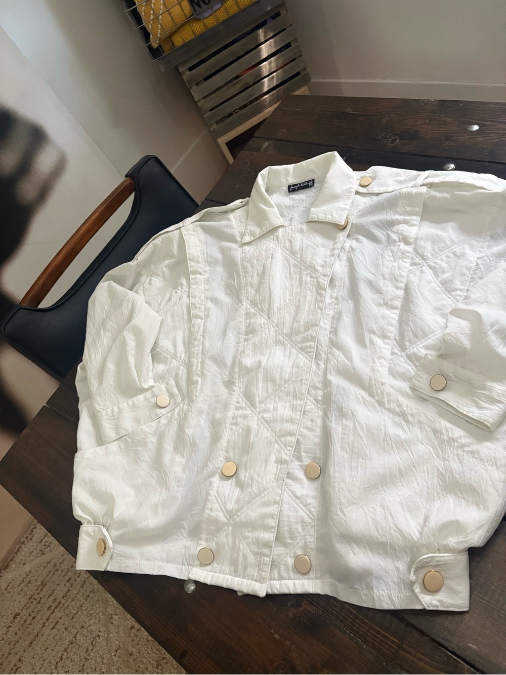 Vintage Off White parachute Button-Front Jacket Set from Joseph Ribkoff